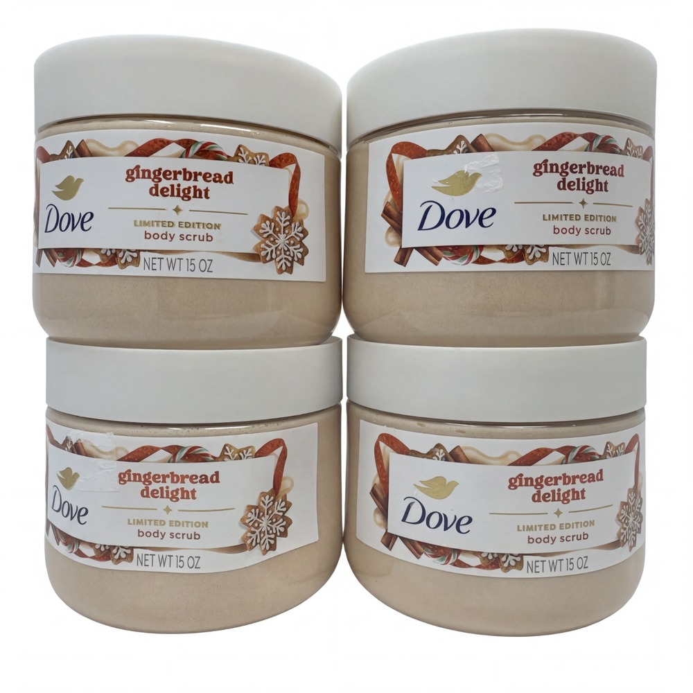 4X Dove Gingerbread Delight Body Scrub Limited Edition Christmas , 15 Oz Ea.‎